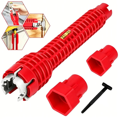 Multifunctional Faucet Ratchet Wrench Set, Sink Faucet Installer and Pipe Extractor Tool for Kitchen and Bathroom Plumbing