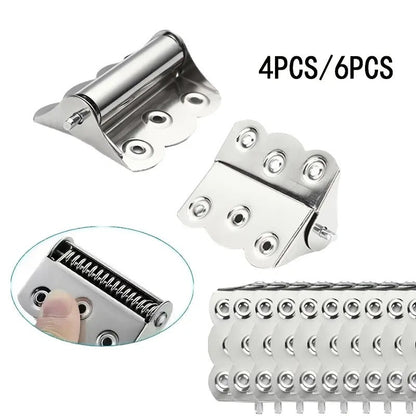 4 bisagras de resorte de acero inoxidable, cierre automático, para puertas mosquiteras, 2.4 x 3 pulgadas, para interiores, exteriores y uso comercial