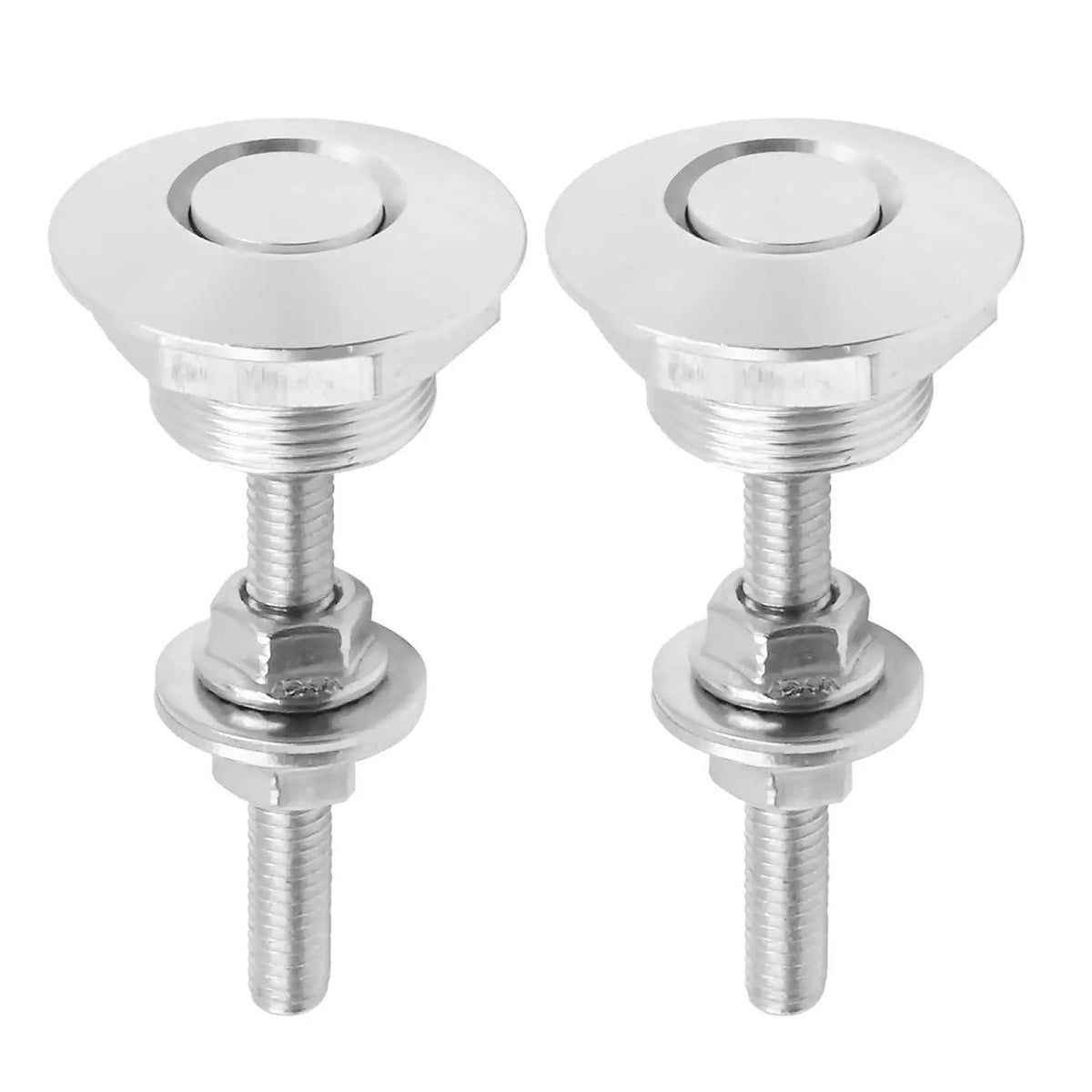 4 piezas de cierres de liberación rápida de aluminio con tratamiento de anodizado universal, de 1.25 pulgadas de diámetro, sujetadores plateados fáciles de usar y antienvejecimiento para vehículos, gabinetes, parachoques, capó y placa de matrícula