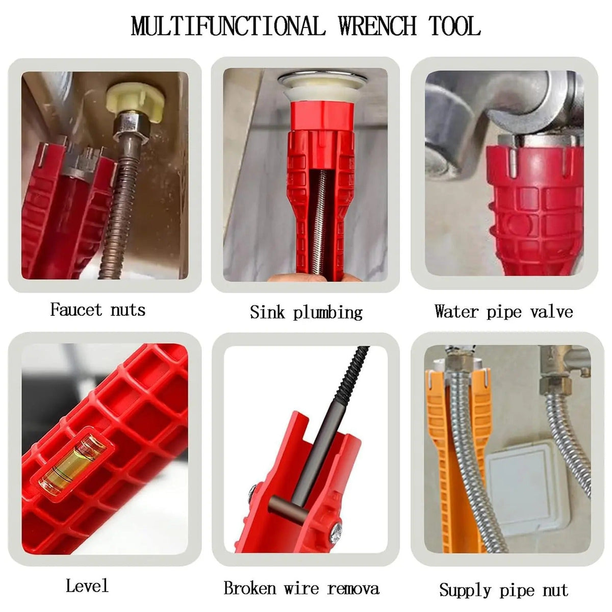 Multifunctional Faucet Ratchet Wrench Set, Sink Faucet Installer and Pipe Extractor Tool for Kitchen and Bathroom Plumbing