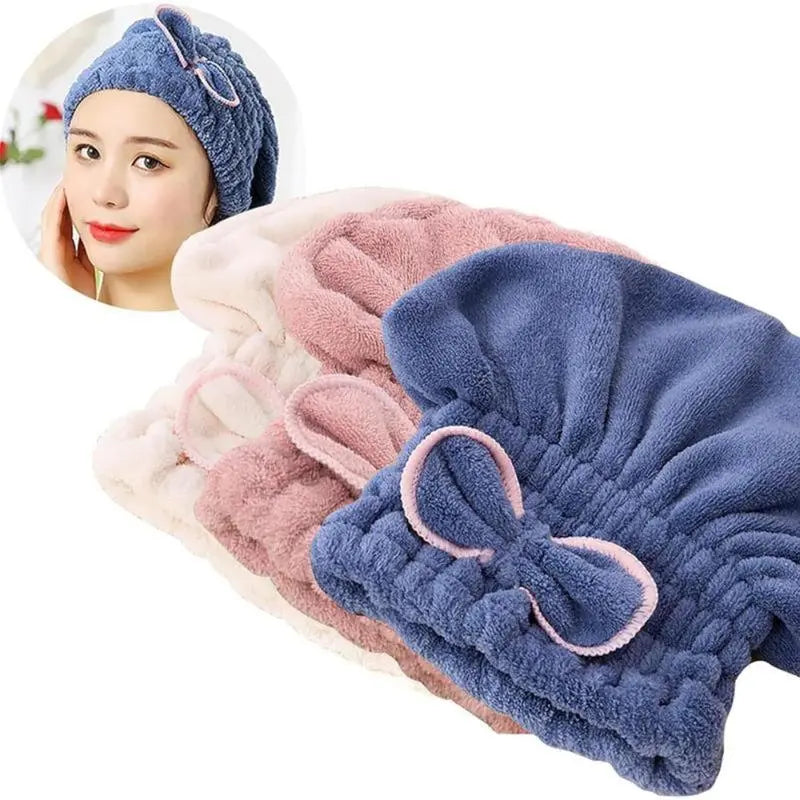 Juego de 3 toallas turbante de microfibra para el cabello, extrasuaves y ultraabsorbentes, gorros de secado rápido para cabello mojado, envoltorio tipo turbante para mujer, ligero y brillante SpringStatements