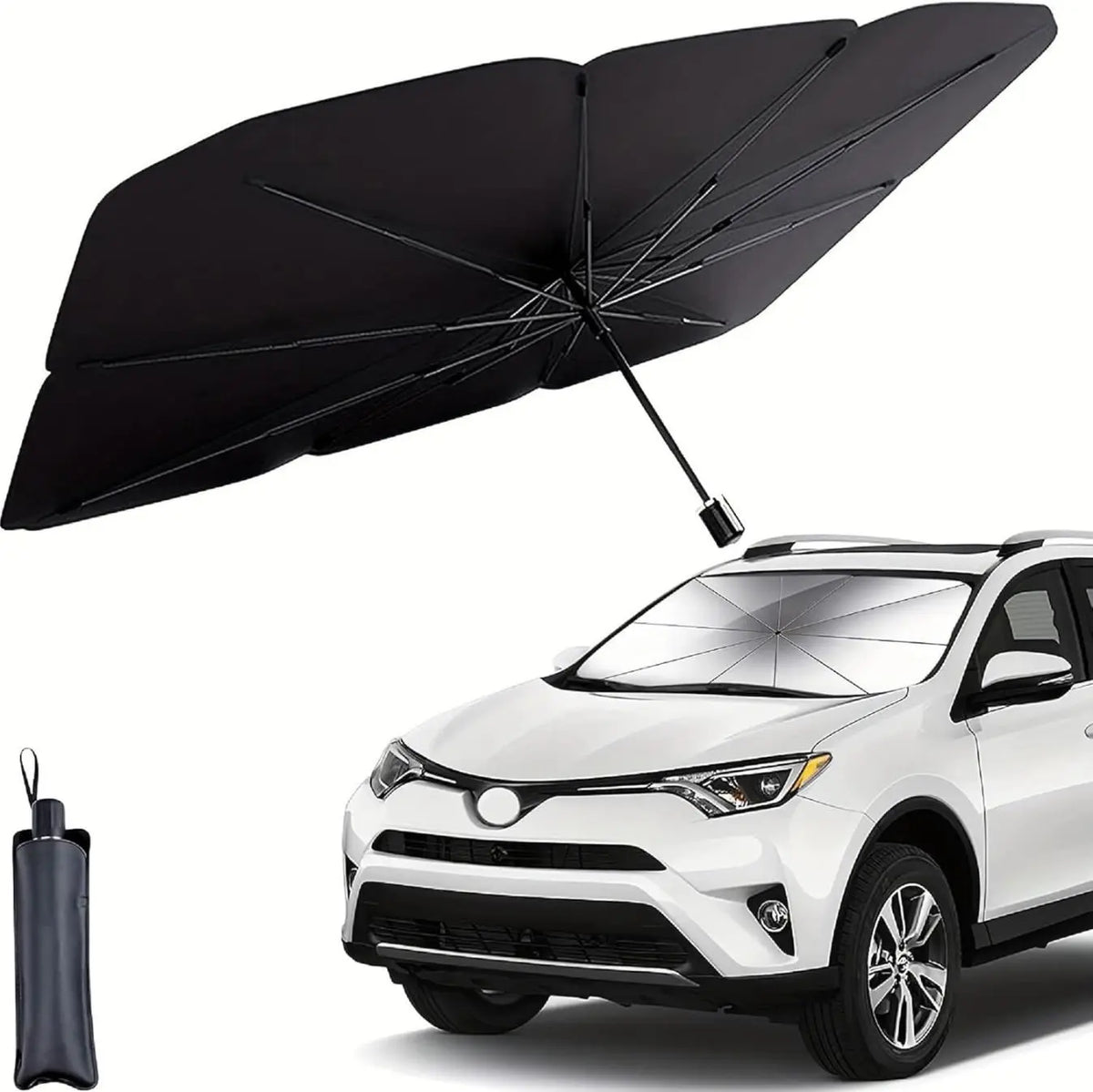 Parasol portátil para parabrisas de coche, paraguas plegable para refrigeración de parabrisas de coche para uso diario, accesorios exteriores para coche, parasoles para ventanas de coche