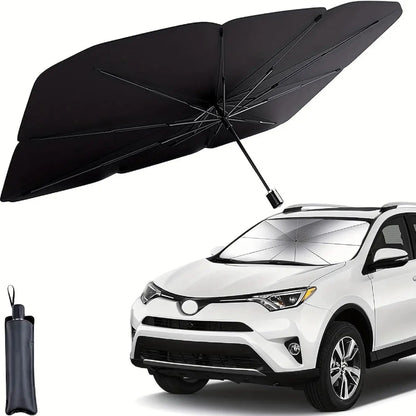 Parasol portátil para parabrisas de coche, paraguas plegable para refrigeración de parabrisas de coche para uso diario, accesorios exteriores para coche, parasoles para ventanas de coche