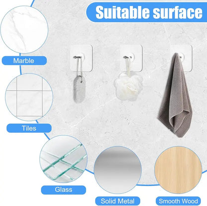 COMPRA 10 Y LLÉVATE 10 GRATIS: 20 piezas de ganchos adhesivos para marcos, ganchos autoadhesivos de montaje en pared adecuados para la decoración de baños y cocinas