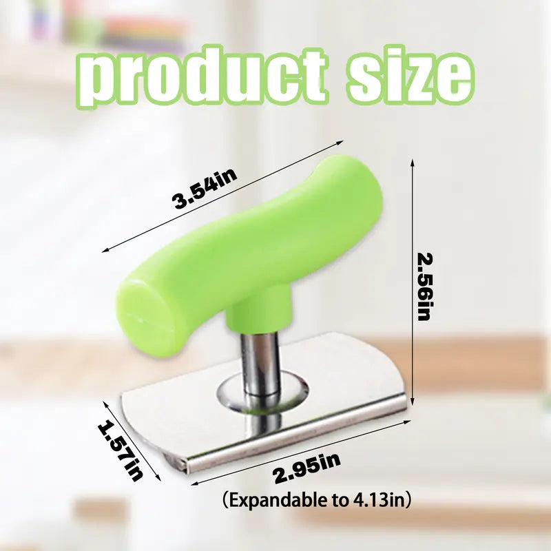 Kit de 2 abridores de tarros blanco y verde – Abridor de tapas de acero inoxidable para manos con artritis, funciona en latas pequeñas y medianas