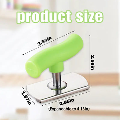 Kit de 2 abridores de tarros blanco y verde – Abridor de tapas de acero inoxidable para manos con artritis, funciona en latas pequeñas y medianas