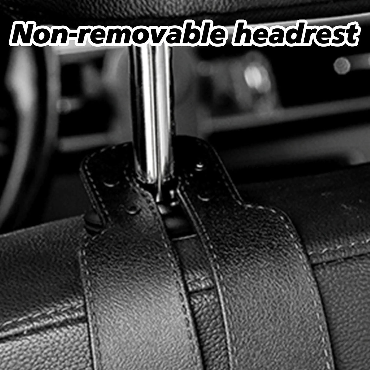 Paquete de 4 ganchos para reposacabezas de asiento de coche, ganchos dobles mejorados para el respaldo del asiento para juguetes de niños, sombreros, mascarillas y gafas de sol, de piel sintética suave y delicada