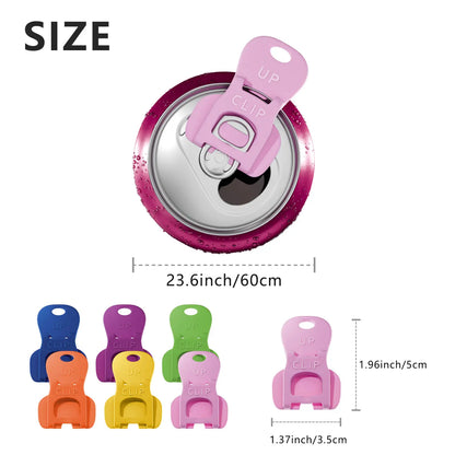 Complete Cover Easy Tab Opener New and Improved 6PK Beverage Barricade 2.0. Colorful Drink Can Protector Cap for Soda, Beer, Coke Shields From Bugs, Bees, Dust at the Party, BBQ, Beach