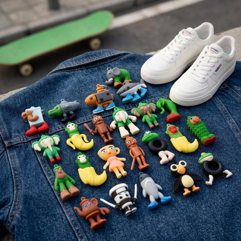 Italian Brainrot Toys 24pcs Tralalero Tralala Meme Shark Figures 2.5in Funny Animals Keychain Decor Gifts for Fans Squishy Bag Charms Car Accessories Collector Set Fun Collectibles Silicone Figurines Decorative Figurines