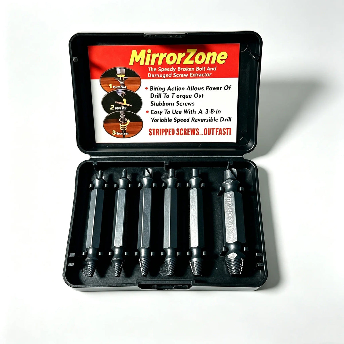 Juego de 6 extractores de tornillos y pernos rotos, herramienta de doble cabeza para reparación de pernos rotos, tornillos con dientes trasroscados y dañados, accesorio de punta para herramientas eléctricas para reparaciones domésticas