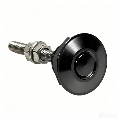 4 piezas de cierres de liberación rápida de aluminio con tratamiento de anodizado universal, de 1.25 pulgadas de diámetro, sujetadores plateados fáciles de usar y antienvejecimiento para vehículos, gabinetes, parachoques, capó y placa de matrícula